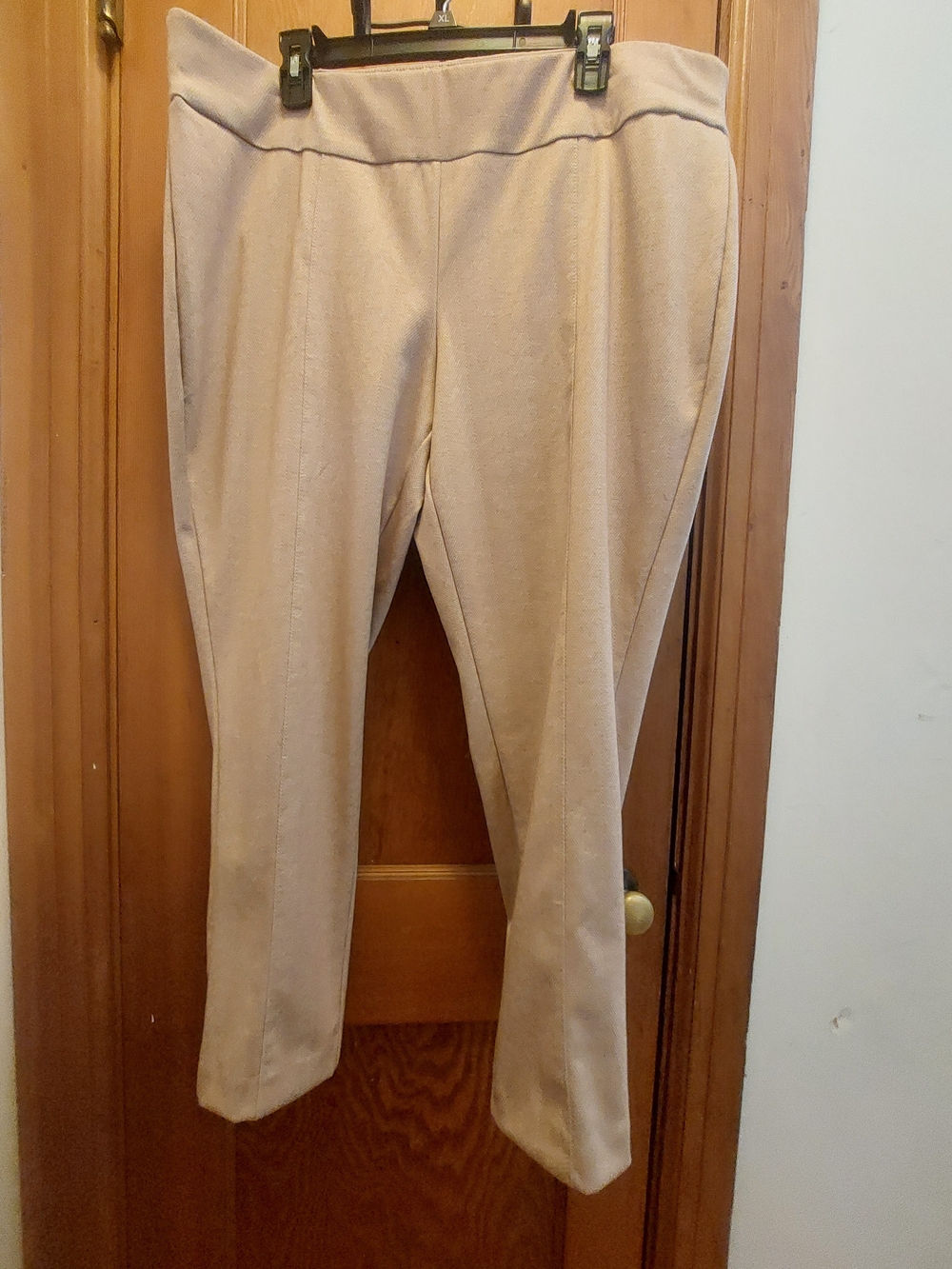 Anne Klein Beige Pull-On Straight Leg Pants Women Sz XL